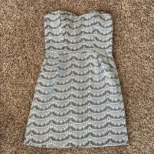 Black and white lace dress